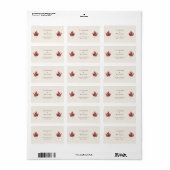 Einfache Minimal Fall Leaf Cream Wedding Address Adressaufkleber (Vorne)