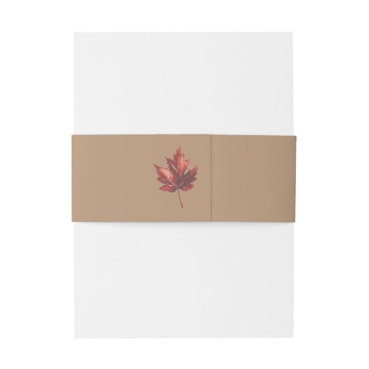 Einfache Minimal Fall Leaf Terracotta Wedding Einladungsbanderole (Rückseitenbeispiel)
