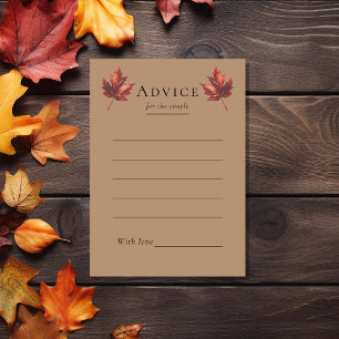 Einfache Minimal Fall Leaf Terracotta Wedding Hinweiskarte