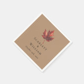 Einfache Minimal Fall Leaf Terracotta Wedding Serviette (Ecke)