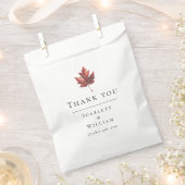 Einfache Minimal Fall Leaf Weiße Gastgeschenk Hoch Geschenktütchen (Ausgeschnitten)
