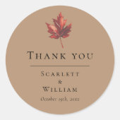 Einfache Minimal Fall Terracotta Hochzeit Vielen D Runder Aufkleber (Vorderseite)