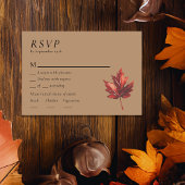 Einfache Minimal Fall Terracotta Wedding Menu UAWG RSVP Karte
