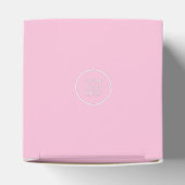 Einfache Minimal-Firmenlogo Rosa Geschenkschachtel (Oben)