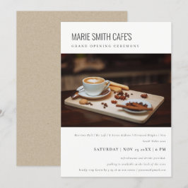 Einfache Minimal Foto Business Grand Opening Einla Dankeskarte