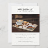 Einfache Minimal Foto Business Grand Opening Einla Dankeskarte (Vorderseite)