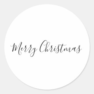 EINFACHE MINIMAL FREUNDLICHE Weihnachtskarte Runder Aufkleber