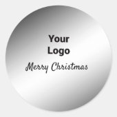 EINFACHE MINIMAL fröhliche Weihnachtskarte Klassis Runder Aufkleber (Vorderseite)