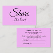 Einfache MINIMAL Fügen Sie Ihre Namensadresse teil Empfehlungskarte (Vorne/Hinten)