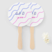 Einfache MINIMAL Fügen Sie Ihrem Paar den Namen St Fächer (Vorne und Hinten)