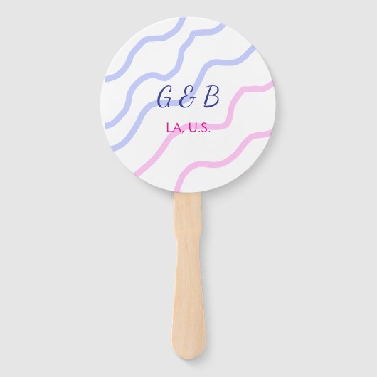 Einfache MINIMAL Fügen Sie Ihrem Paar den Namen St Fächer (Vorderseite)