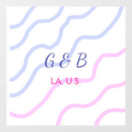 Einfache MINIMAL Fügen Sie Ihrem Paar den Namen St Fensteraufkleber