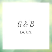 Einfache MINIMAL Fügen Sie Ihrem Paar den Namen St Fensteraufkleber (Blatt 3)