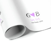 Einfache MINIMAL Fügen Sie Ihrem Paar den Namen St Geschenkpapier (Rolleneckpunkt)