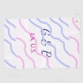 Einfache MINIMAL Fügen Sie Ihrem Paar den Namen St Golfhandtuch (Horizontal)