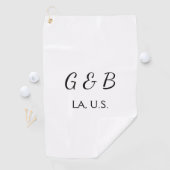 Einfache MINIMAL Fügen Sie Ihrem Paar den Namen St Golfhandtuch (Insitu)