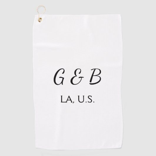 Einfache MINIMAL Fügen Sie Ihrem Paar den Namen St Golfhandtuch (Vorderseite)