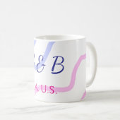 Einfache MINIMAL Fügen Sie Ihrem Paar den Namen St Kaffeetasse (VorderseiteRechts)