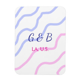 Einfache MINIMAL Fügen Sie Ihrem Paar den Namen St Magnet