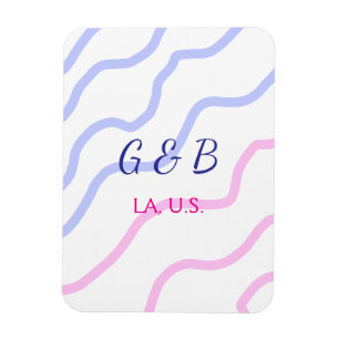 Einfache MINIMAL Fügen Sie Ihrem Paar den Namen St Magnet