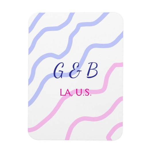 Einfache MINIMAL Fügen Sie Ihrem Paar den Namen St Magnet (Vertikal)