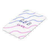 Einfache MINIMAL Fügen Sie Ihrem Paar den Namen St Magnet (Linke Seite)