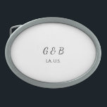 Einfache MINIMAL Fügen Sie Ihrem Paar den Namen St Ovale Gürtelschnalle<br><div class="desc">Gestaltung</div>