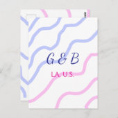 Einfache MINIMAL Fügen Sie Ihrem Paar den Namen St Postkarte (Vorne/Hinten)