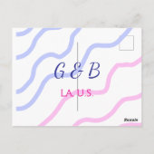 Einfache MINIMAL Fügen Sie Ihrem Paar den Namen St Postkarte (Rückseite)