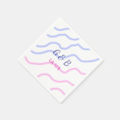 Einfache MINIMAL Fügen Sie Ihrem Paar den Namen St Serviette (Ecke)