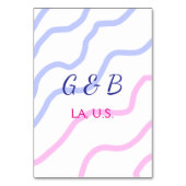 Einfache MINIMAL Fügen Sie Ihrem Paar den Namen St Tischnummer (Rückseite)