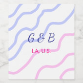 Einfache MINIMAL Fügen Sie Ihrem Paar den Namen St Weinetikett (Einzelnes Label)