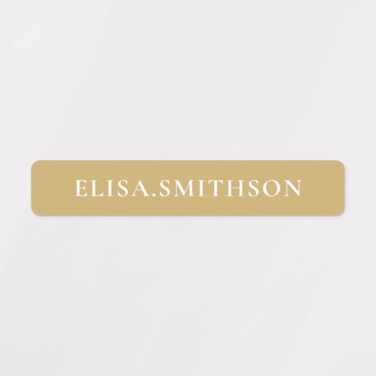 Einfache Minimal Gray Ochre Blue Individuelle Name Etiketten (Design 2)