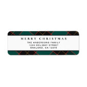 Einfache Minimal Green Buffalo Kariert Frohe Weihn (Vorne)