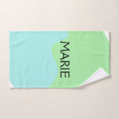 EINFACHE MINIMAL GRÜNE HINZUFÜGEN IHR NAME TEXT GI BADHANDTUCH SET (Handtuch)