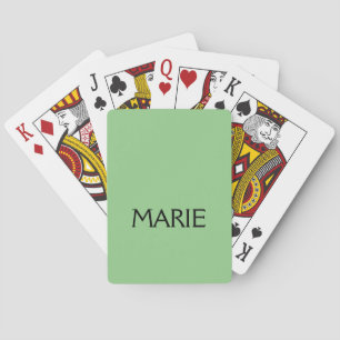 EINFACHE MINIMAL GRÜNE HINZUFÜGEN IHR NAME TEXT GI SPIELKARTEN