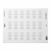 Einfache Minimal Heart Moderne Individuelle Namen Adressaufkleber (Vorne)