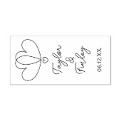 Einfache Minimal Heart Moderne Individuelle Namen Permastempel (Design)