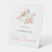 Einfache Minimal Kleine Pumpkin Baby Dusche Willko Sockelschild (Vorderseite)