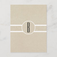 Einfache Minimal Kraft Rustic Monogram Flyer Maile