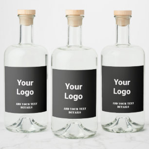 EINFACHE MINIMAL MODERNE MONOGRAM ELEGANT STIL CHI ALKOHOLFLASCHENETIKETT