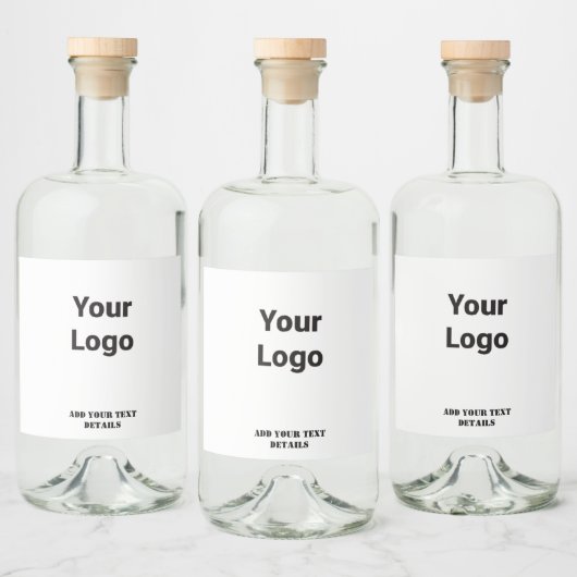 EINFACHE MINIMAL MODERNE MONOGRAM ELEGANT STIL CHI ALKOHOLFLASCHENETIKETT (Flaschen)