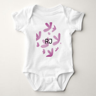 EINFACHE MINIMAL MODERNE MONOGRAM ELEGANT STIL CHI BABY STRAMPLER