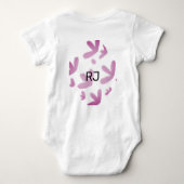 EINFACHE MINIMAL MODERNE MONOGRAM ELEGANT STIL CHI BABY STRAMPLER (Rückseite)