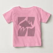 EINFACHE MINIMAL MODERNE MONOGRAM ELEGANT STIL CHI BABY T-SHIRT (Vorderseite)