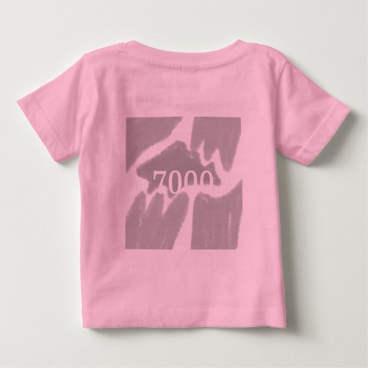 EINFACHE MINIMAL MODERNE MONOGRAM ELEGANT STIL CHI BABY T-SHIRT (Rückseite)