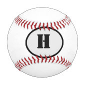 EINFACHE MINIMAL MODERNE MONOGRAM ELEGANT STIL CHI BASEBALL (Rückseite)