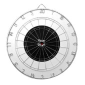 EINFACHE MINIMAL MODERNE MONOGRAM ELEGANT STIL CHI DARTSCHEIBE (vorne)