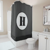 EINFACHE MINIMAL MODERNE MONOGRAM ELEGANT STIL CHI DUSCHVORHANG (Beispiel)