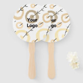 EINFACHE MINIMAL MODERNE MONOGRAM ELEGANT STIL CHI FÄCHER (Vorne und Hinten)